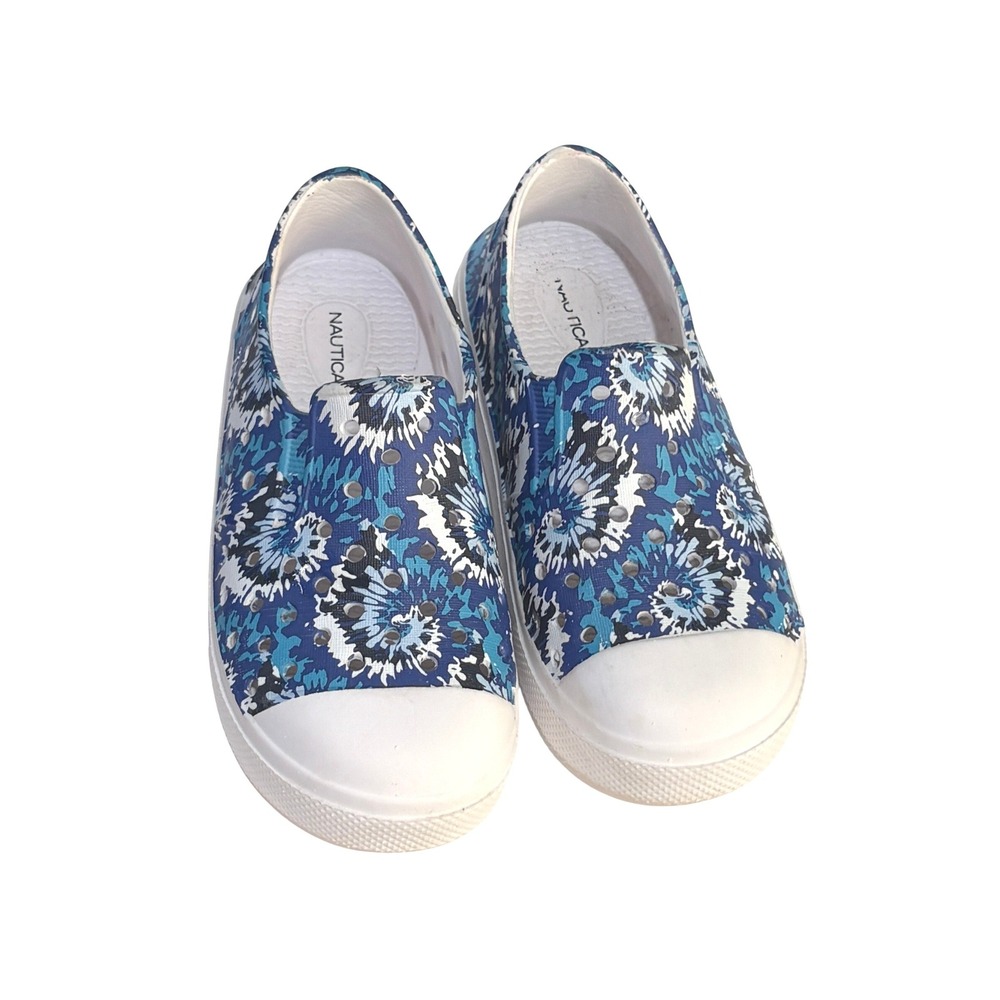 Nautica Kids Leven Slip On Shoes 11 Blue Tie Dye Waterproof